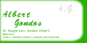 albert gondos business card